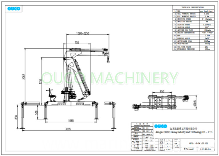 Small Foldable Telescopic Boom Truck Mounted Crane China Manufacturer